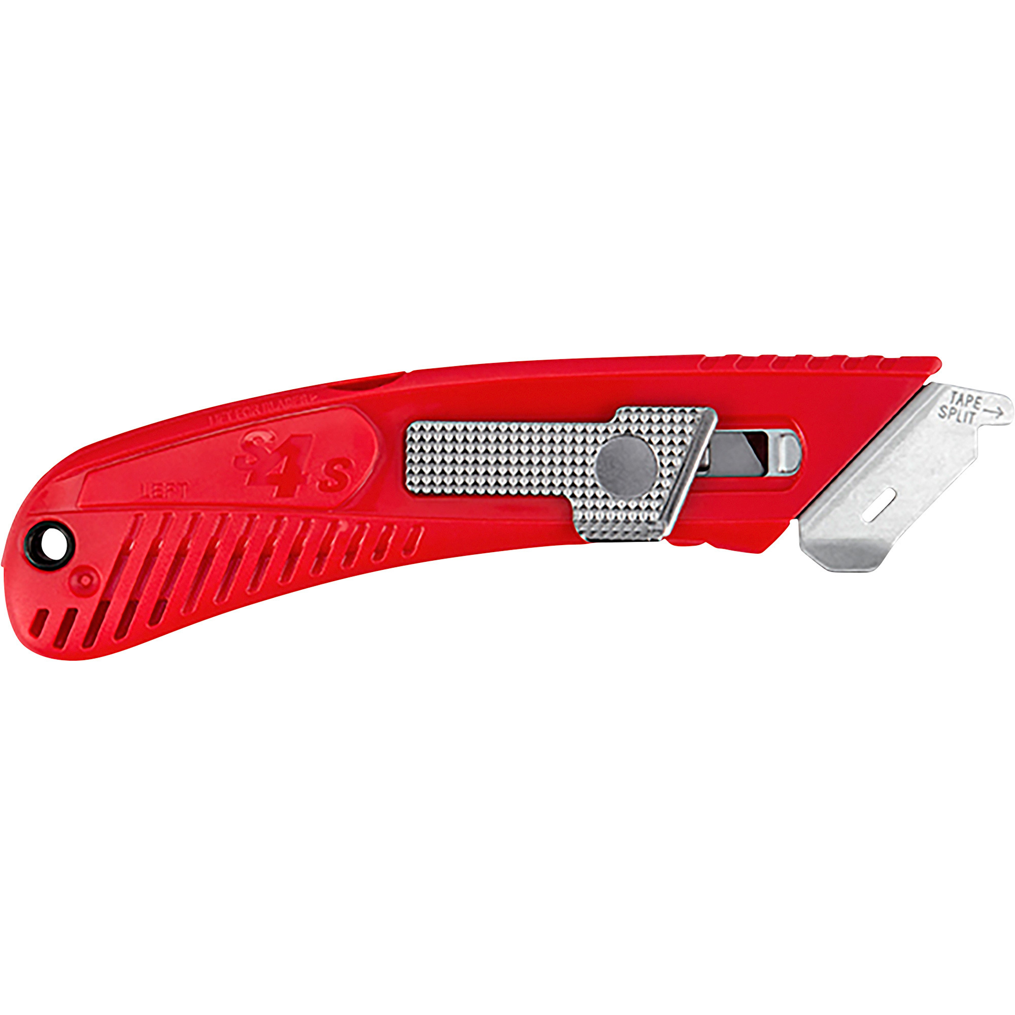 Pacific Handy Cutter S4 Guarded Safety Box Cutter, Left-Handed, Red, Model# S4L